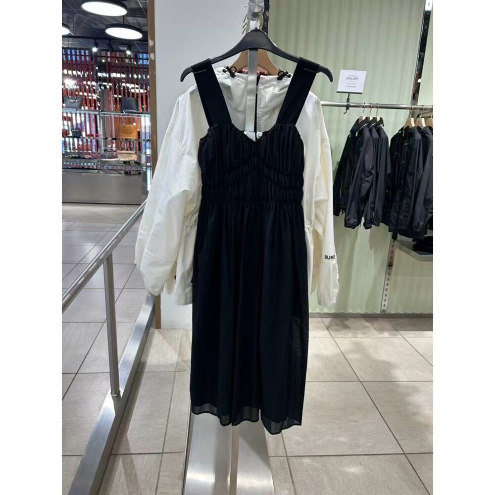 Burberry Black Sleeveless Midi Dress with Wide Straps NEW 8 - Picture 4 of 11
